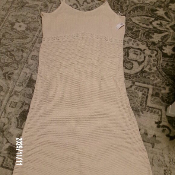 NEW Old Navy Cream Color Crochet Knit SLEEVELSS Dress Size XXL $49.99 - Picture 2 of 7